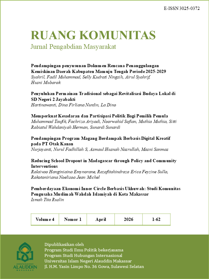 					View Vol. 4 No. 1 (2026): Ruang Komunitas: Jurnal Pengabdian Masyarakat
				